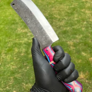 CUSTOM HAND FORGED HIGH CARBON STEEL CLEAVER KNIFE