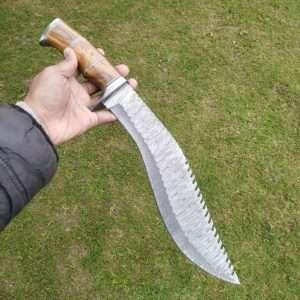 handmade damascus Kukri