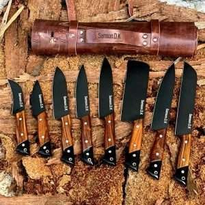 Handmade kitchen knife set