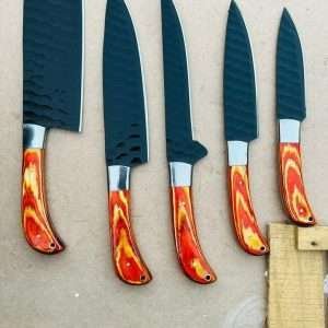 Handmade kitchen knife set