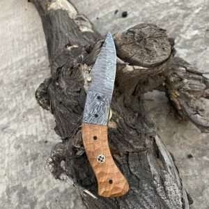 handmade damascus folding knife