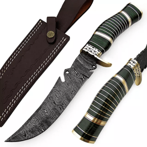 handmade damascus bowie
