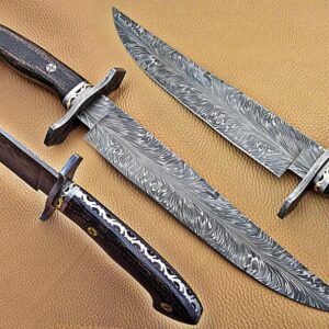 Handmade Damascus steel Bowie knife